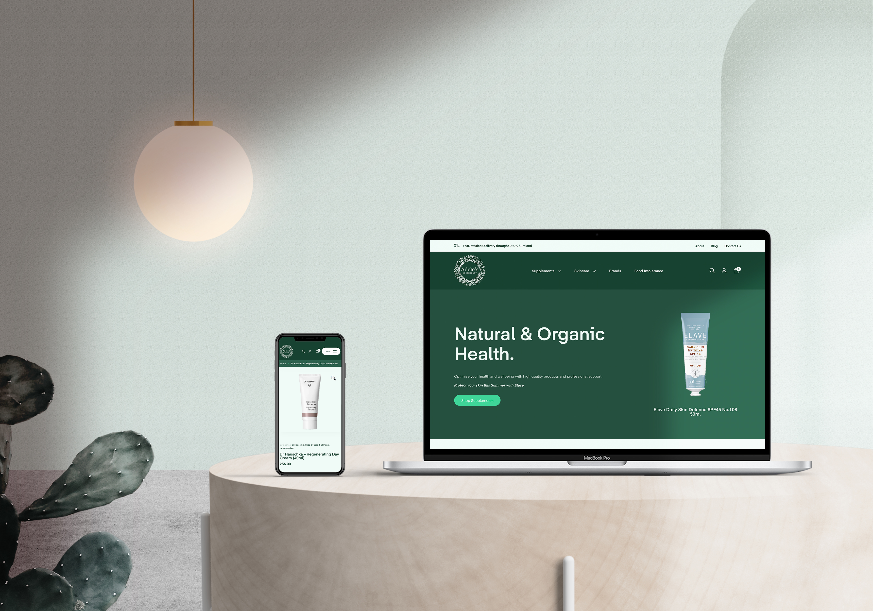 Adele's Apothecary; Mockup Image Two