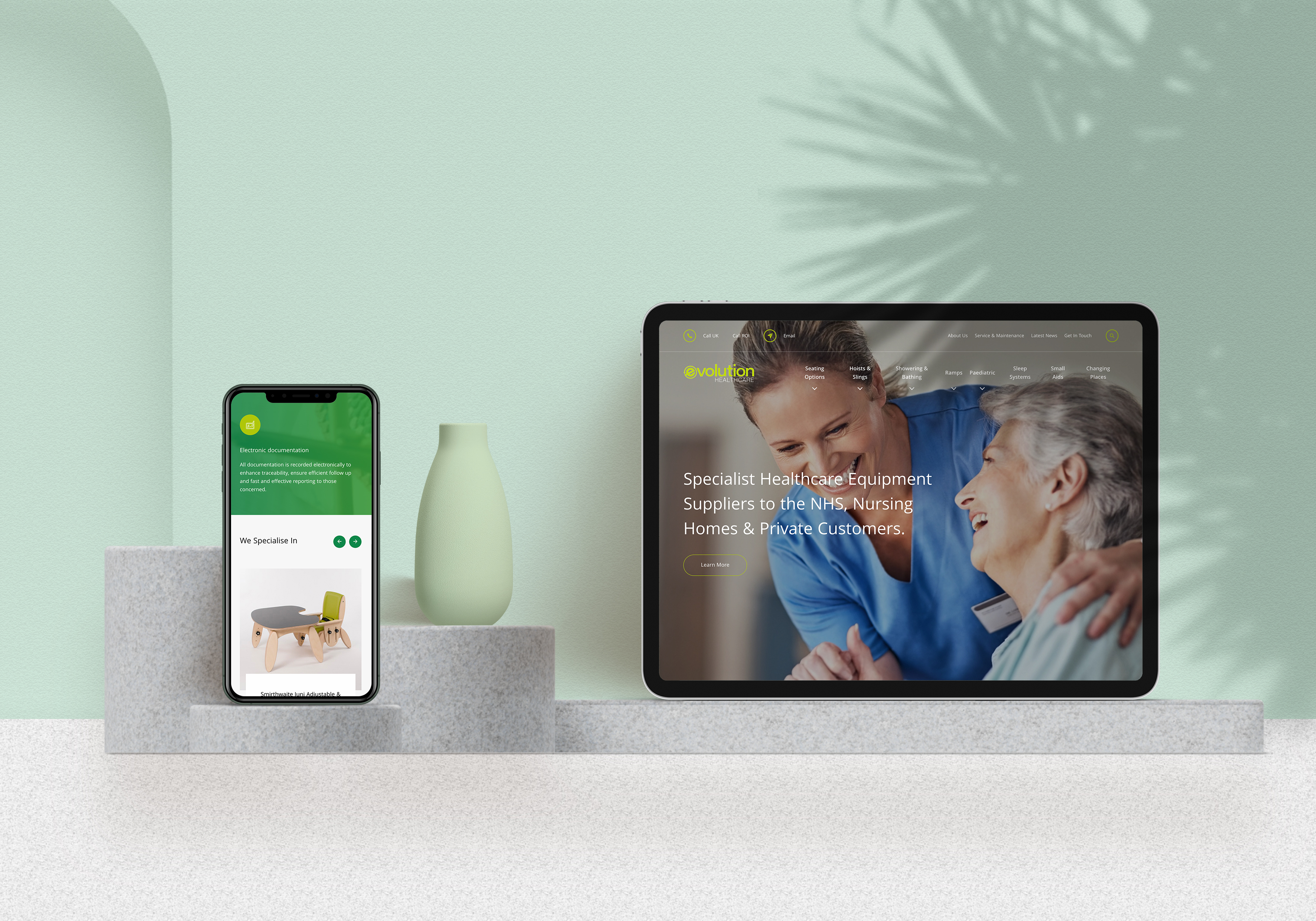 Evolution Healthcare; Mockup Image One